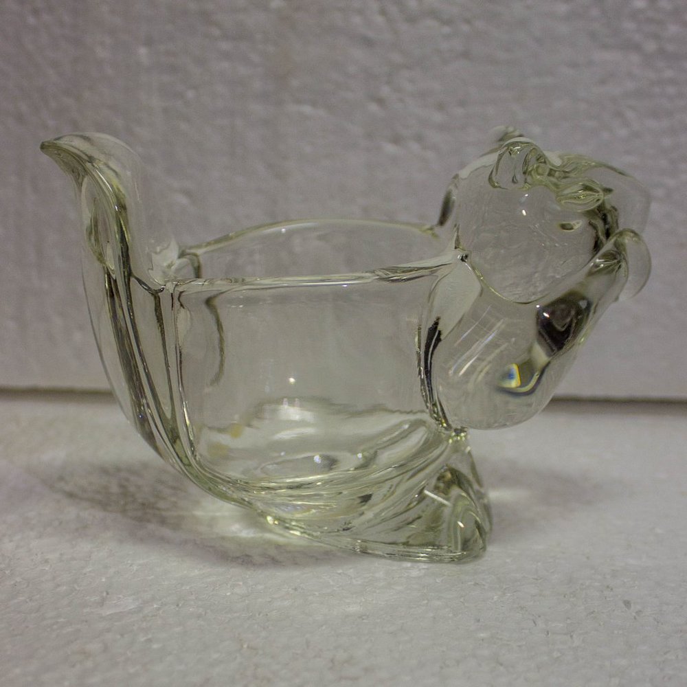 Vintage Avon Glass Squirrel Votive Candle Holder